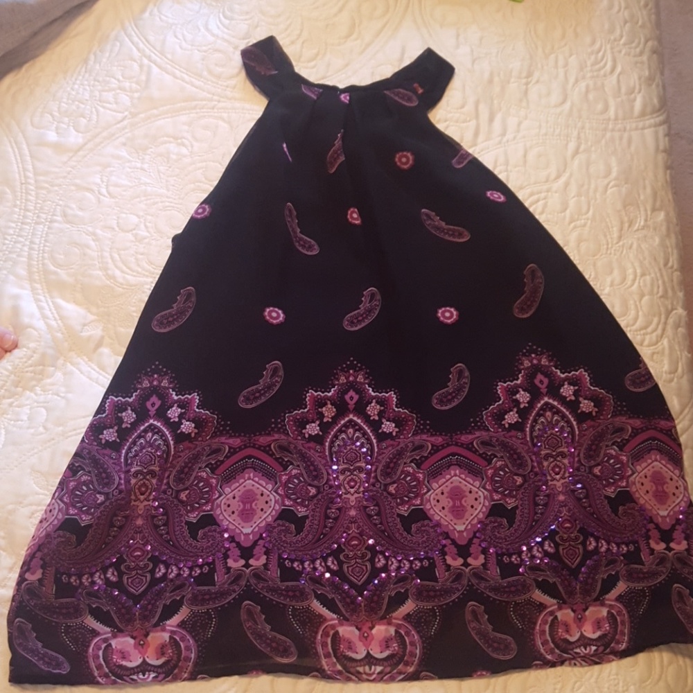 Black and purple dress up tank